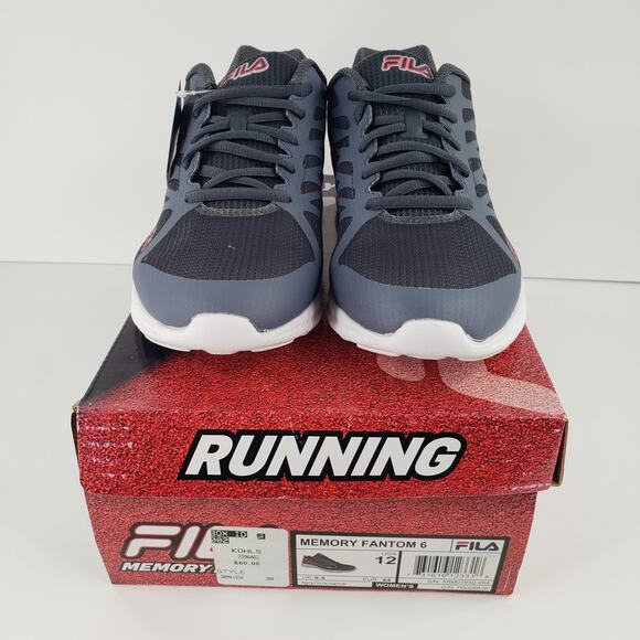 FILA Running Shoes Womens Size 12 Memory Foam Fantom 6 Gray Grey & Neon Pink - Picture 12 of 14